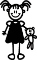 ילדה קטנה עם בובה